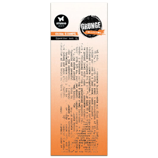 Studio Light Grunge Clear Stamp - Typewriter Text - Nr.824