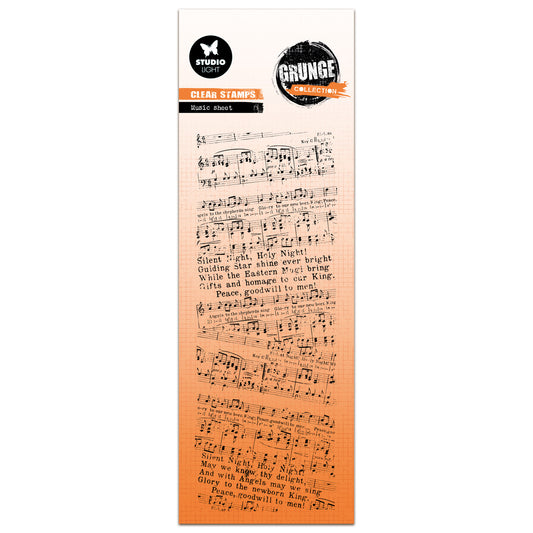 Studio Light Grunge - Clear Stamp Music Sheet