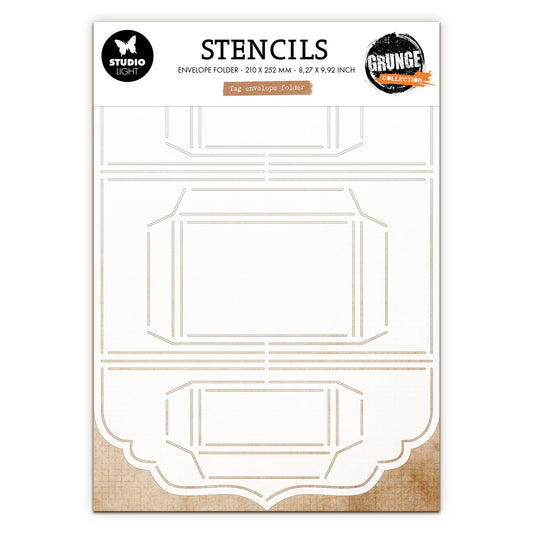 Studio Light Grunge - Stencil Tag Envelope