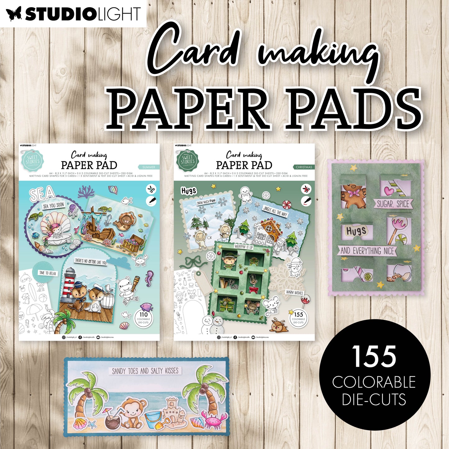 Studio Light Card making pad Summer & Christmas Sweet Stories Bundle