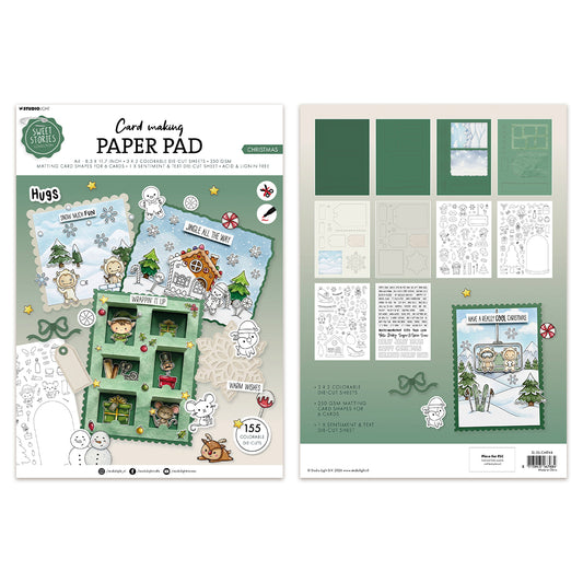 Studio Light Card making pad Christmas Sweet Stories 210x297x4mm 13 Sheets