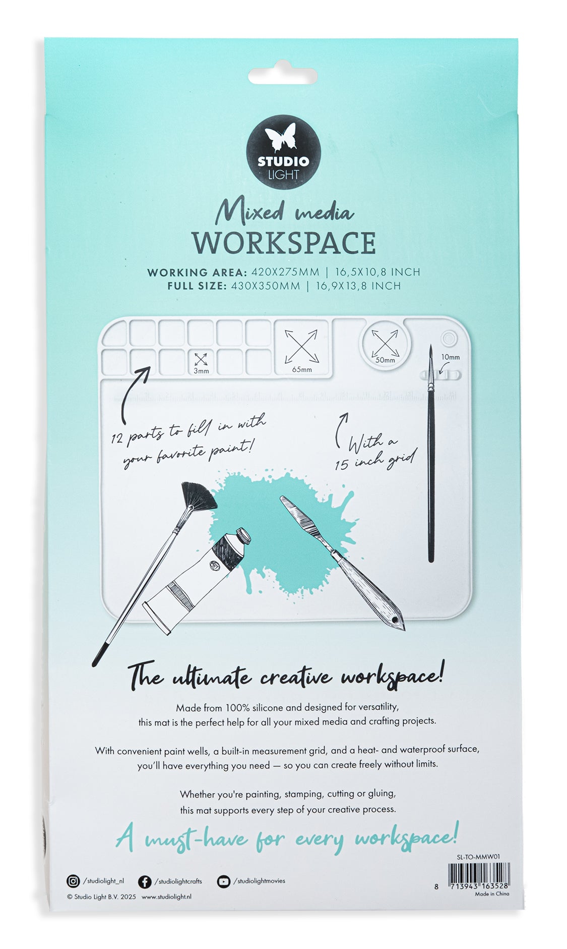 Studio Light Mixed Media Workspace Heat Resistant & Waterproof Tools