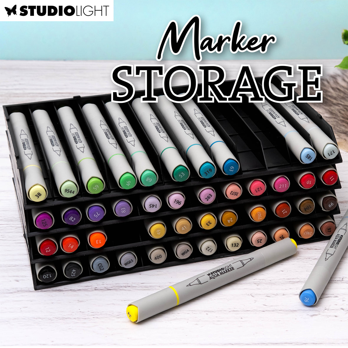 Studio Light 4 stackable Storage Trays ~ Store 48 markers