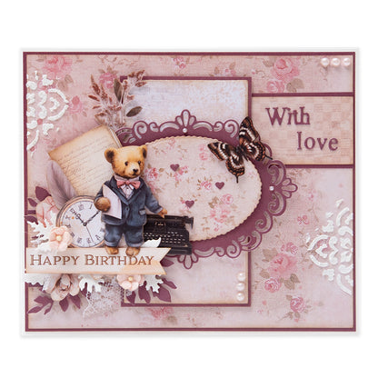 Studio Light Uni Paper Pad 12 colors Teddy's Tea Time (24 Sheets)