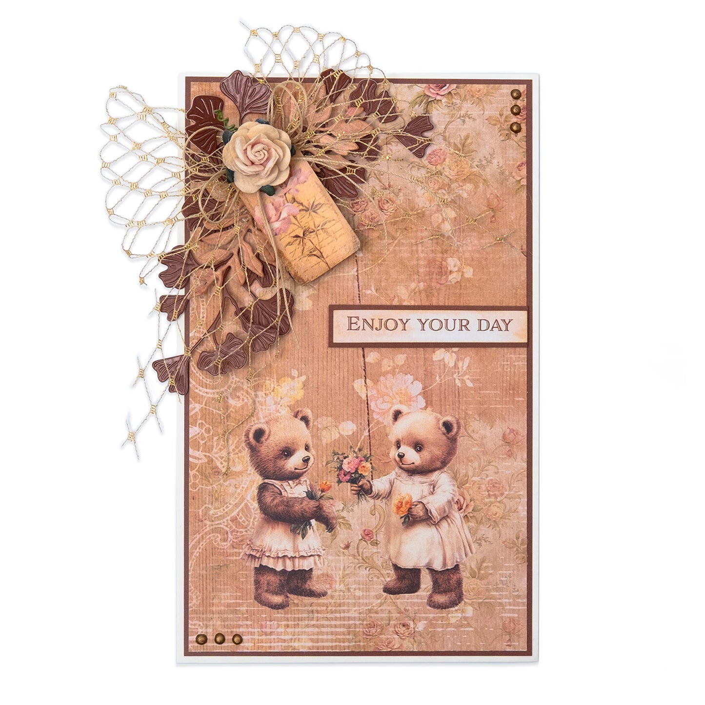 Studio Light Uni Paper Pad 12 colors Teddy's Tea Time (24 Sheets)