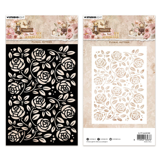 Studio Light Mask Floral pattern Teddy's Tea Time