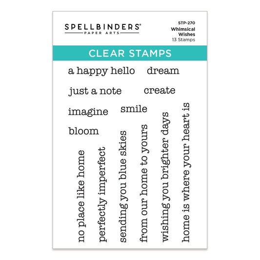 Spellbinders Whimsical Village Clear Stamp Set Wishes by Vicky Papaioannou