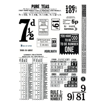 Spellbinders Turn the Page Clear Stamp Set Keepsake Numbers by Esther Glas