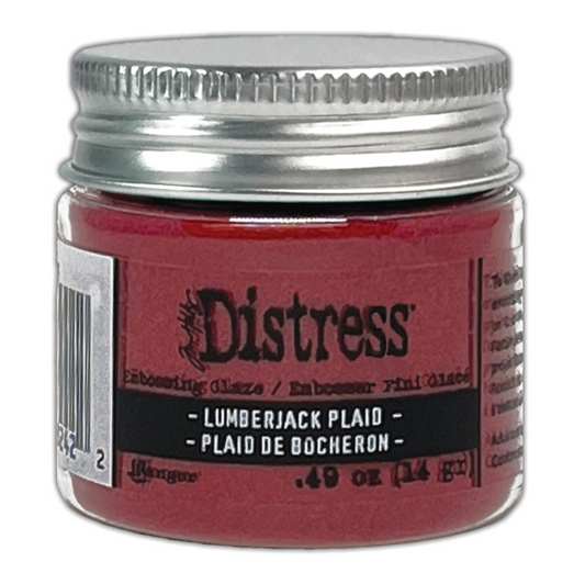 Distress Embossing Glaze Lumberjack Plaid