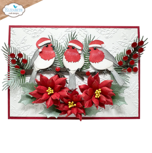 Elizabeth Craft Designs Festive Holly - Die Festive Robin