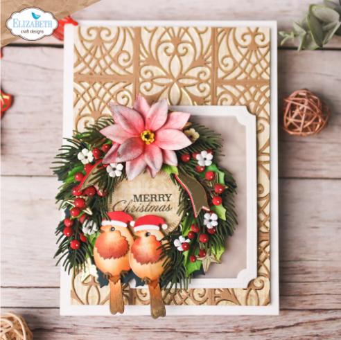 Elizabeth Craft Designs Festive Holly - Die Holiday Wreath