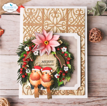 Elizabeth Craft Designs Festive Holly - Die Holiday Wreath