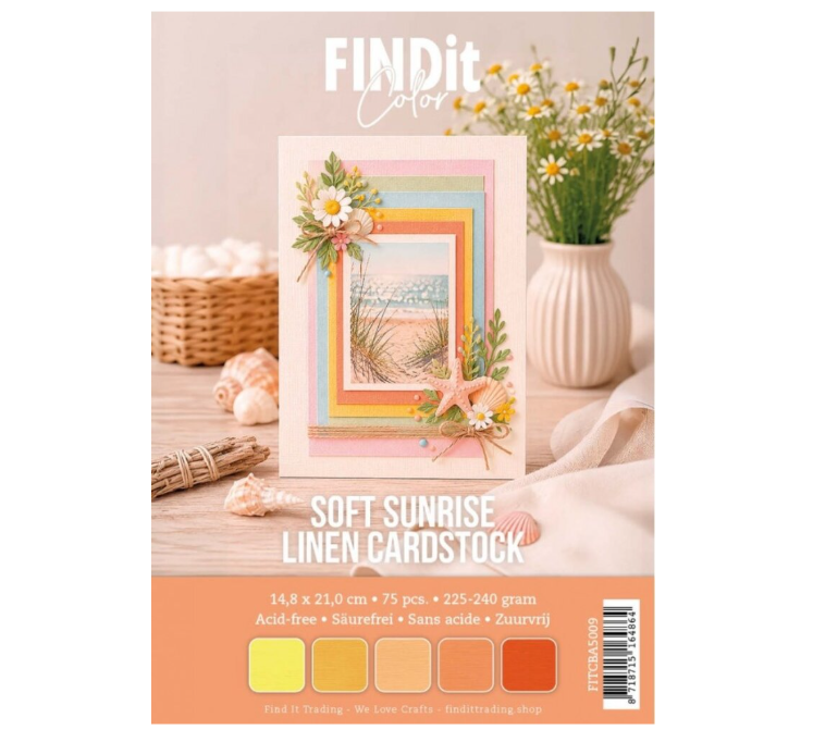 Find It Linen Cardstock A5 Soft Sunrise (75pcs)