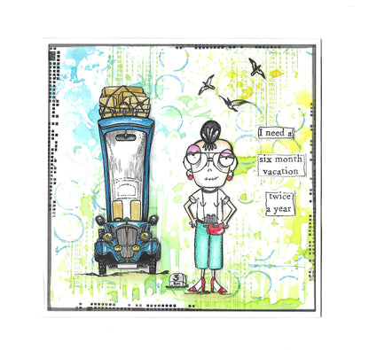 #1112 - A6 Stamp Set - Movin' On Up