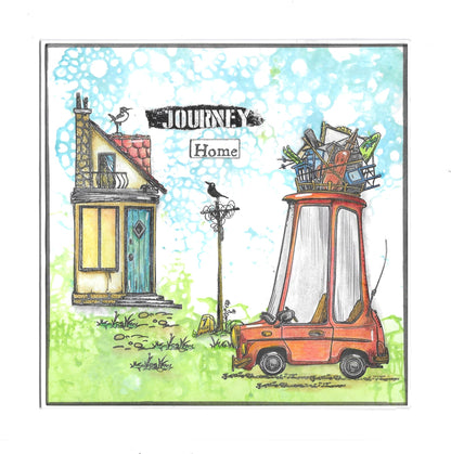 #1112 - A6 Stamp Set - Movin' On Up