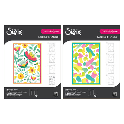 Sizzix A6 Layered Stencils Bundle by Catherine Pooler