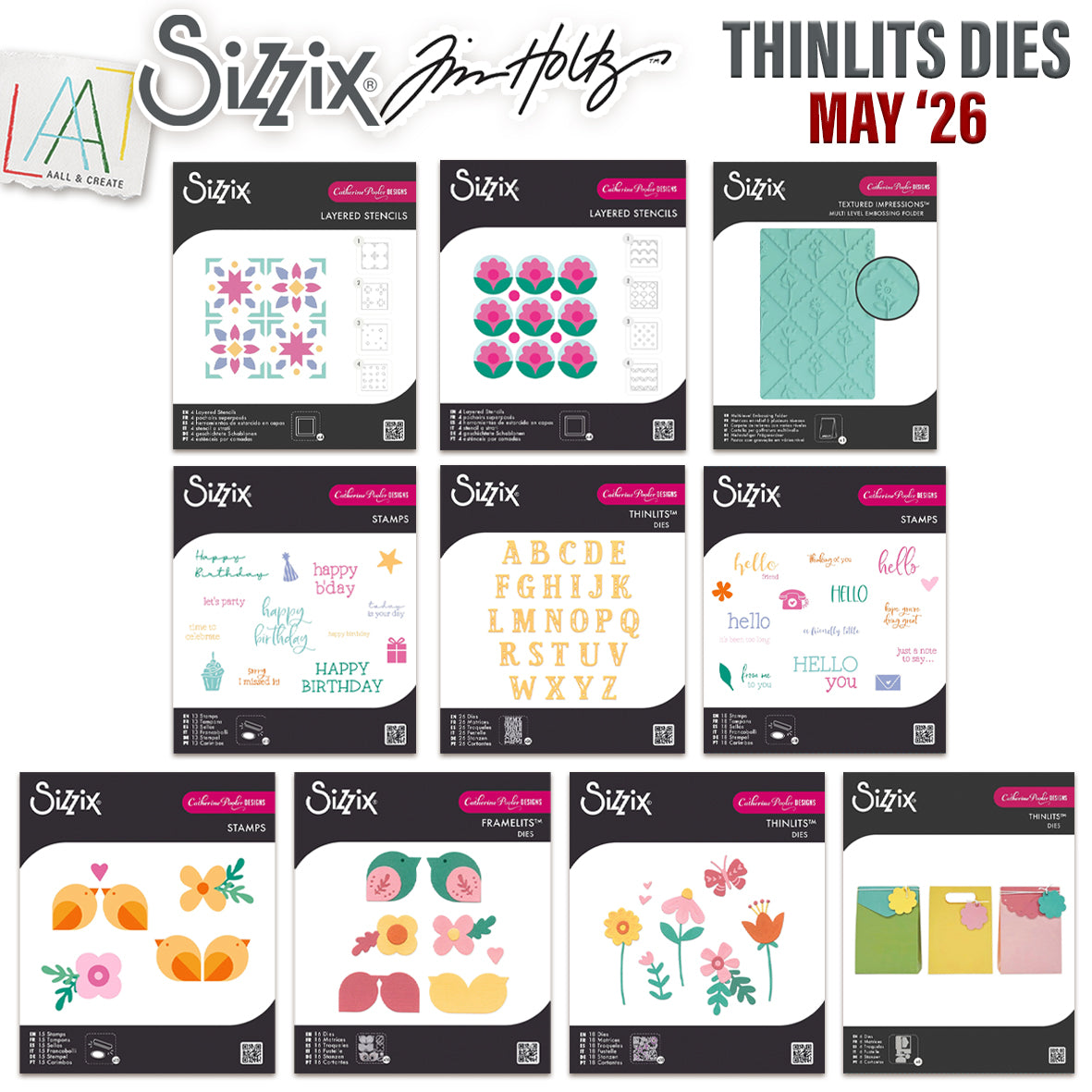 Sizzix Mini Catherine Pooler April'26 Complete Bundle (Save £20)