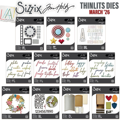Sizzix Thinlits Dies by Tim Holtz March 2026 Complete Collection (£20 OFF)