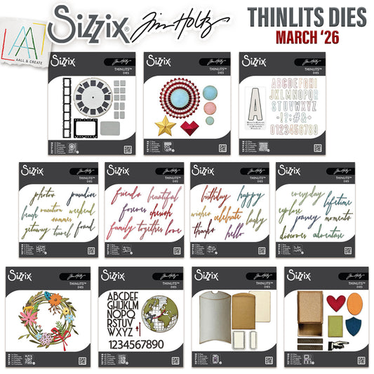 Sizzix Thinlits Dies by Tim Holtz March 2026 Complete Collection (£20 OFF)