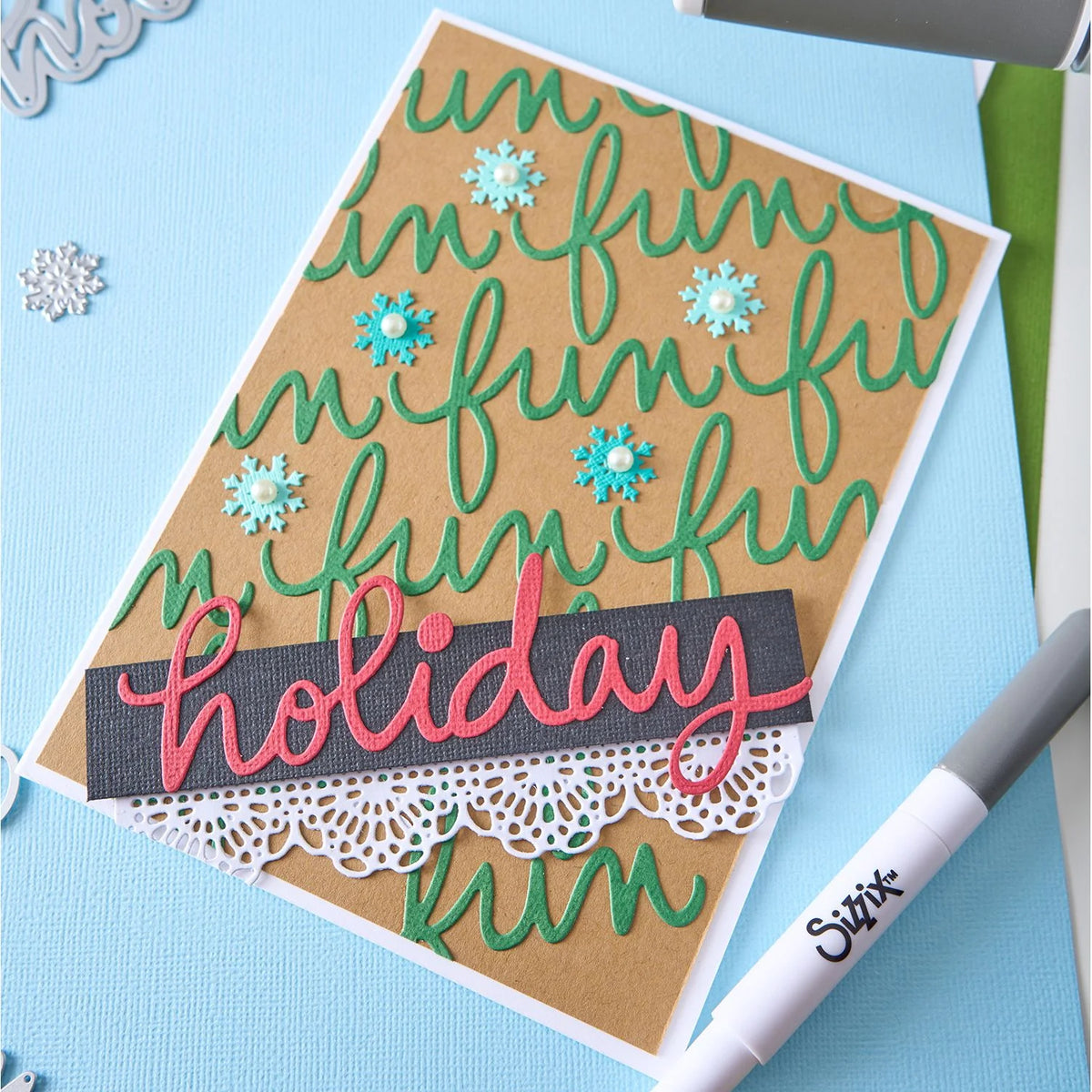 Sizzix Thinlits Die Set 18PK - Border Clusters by Vicki Boutin