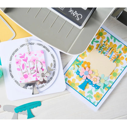 Sizzix Thinlits Die Set 16PK w/2PK Stencils Set - Let's Eat Cake! by Catherine Pooler