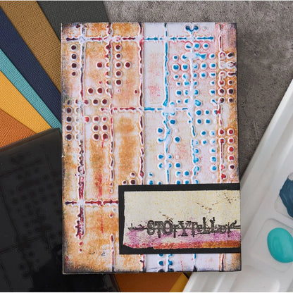 Sizzix Multi-Level Embossing Folder - Dot Matrix by Seth Apter