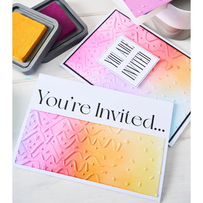 Sizzix Multi-Level Textured Impressions Embossing Folder - Party Time by Eileen Hull