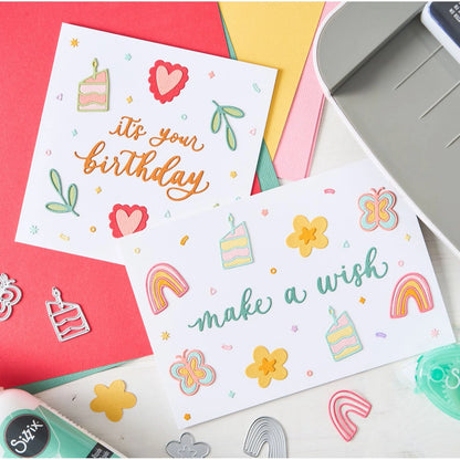 Sizzix Thinlits 23PK Die Set - Birthday Doodles by Letters by Shells
