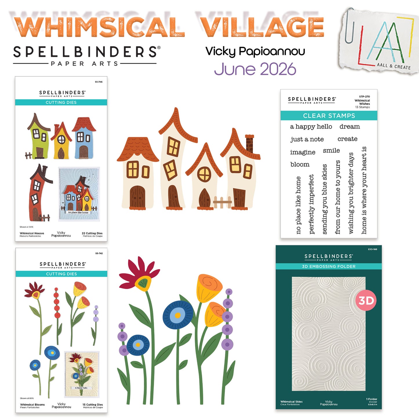 Spellbinders Whimsical Village I Want It All! Bundle by Vicky Papaioannou ~ Ship from 3rd June