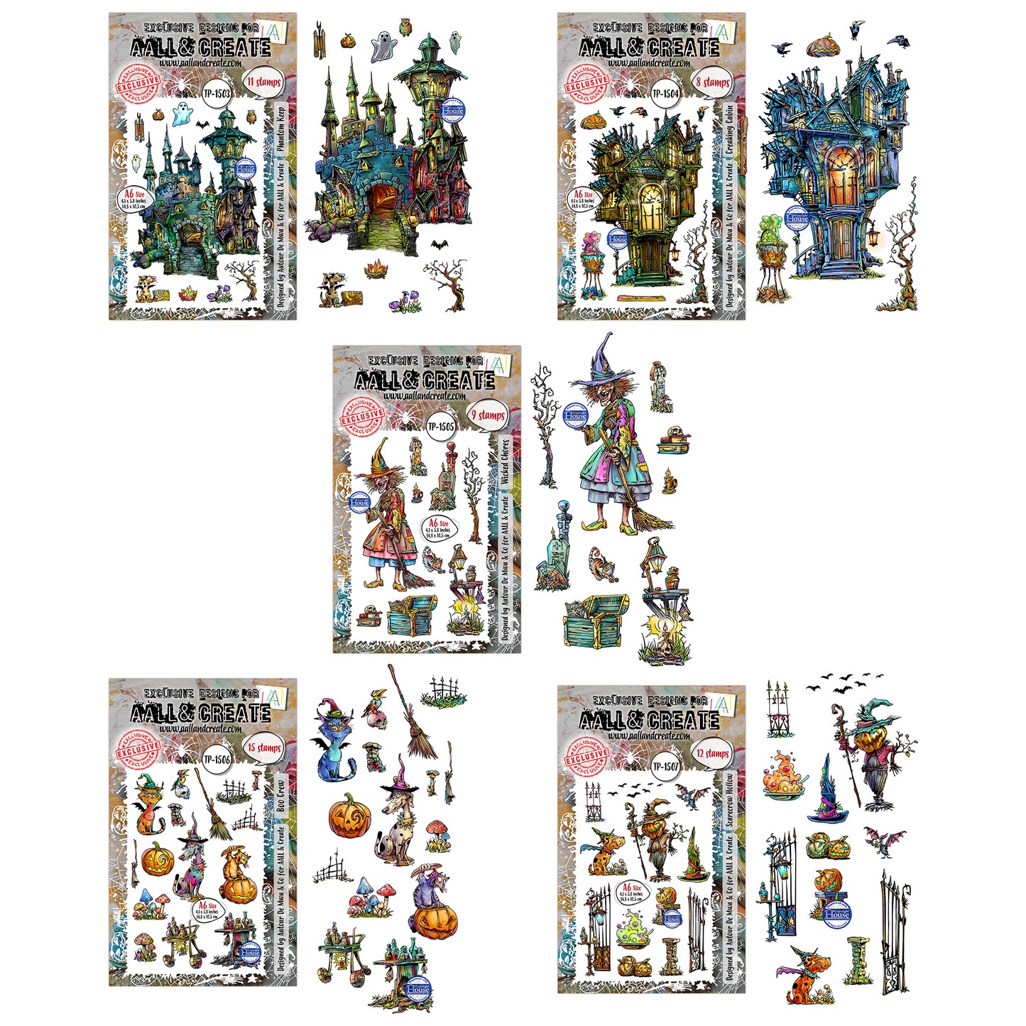 Autour de Mwa Whispers of Halloween Stamp Bundle