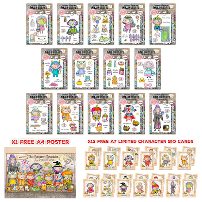 Janet Klein Costume Chronicles Stamp Bundle + Free Poster & Bio Cards