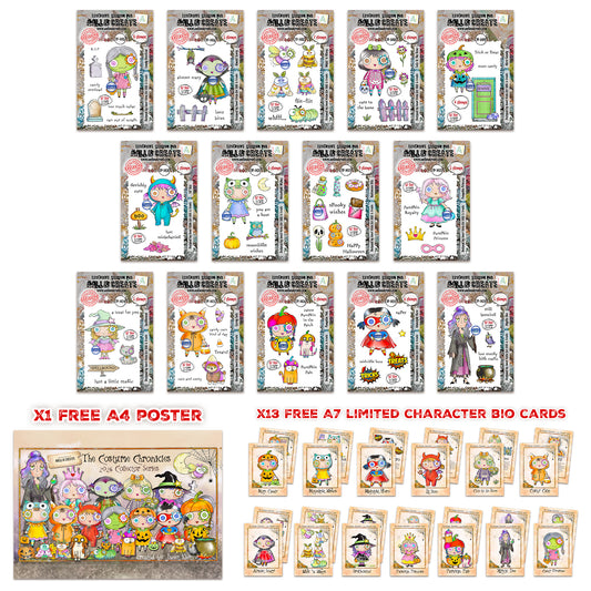 Janet Klein Costume Chronicles Stamp Bundle + Free Poster & Bio Cards