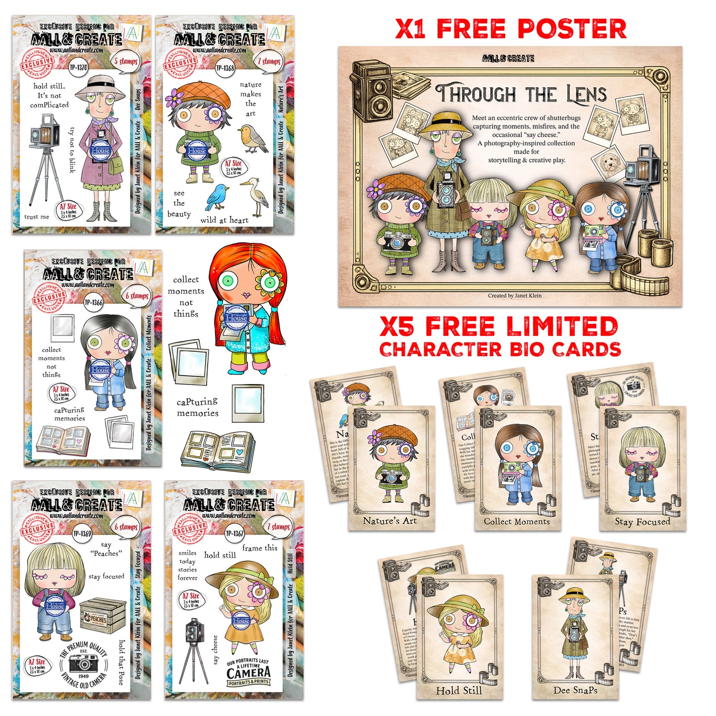 Janet Klein Through the Lens Stamps Bundle - Ship from 16th April
