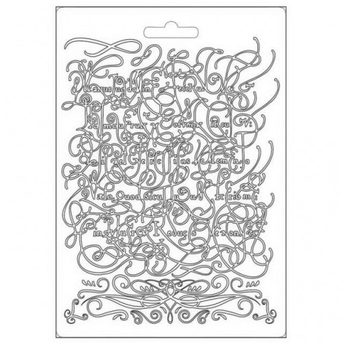 Stamperia Soft Mould A5 Garden Of Promises Calligraphy