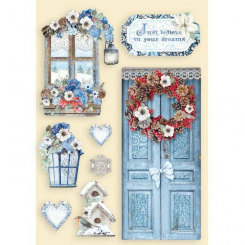 Stamperia Coloured Frame A5 Winter Tales Door And Window