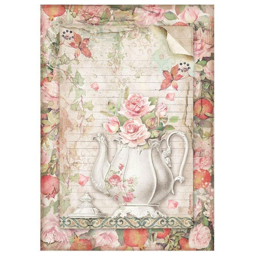 Stamperia A4 Rice Paper Casa Granada Window With Flowers