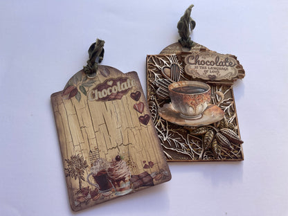 Stamperia 14x14 cm Decorative Chips Coffee And Chocolate Creativity Energy