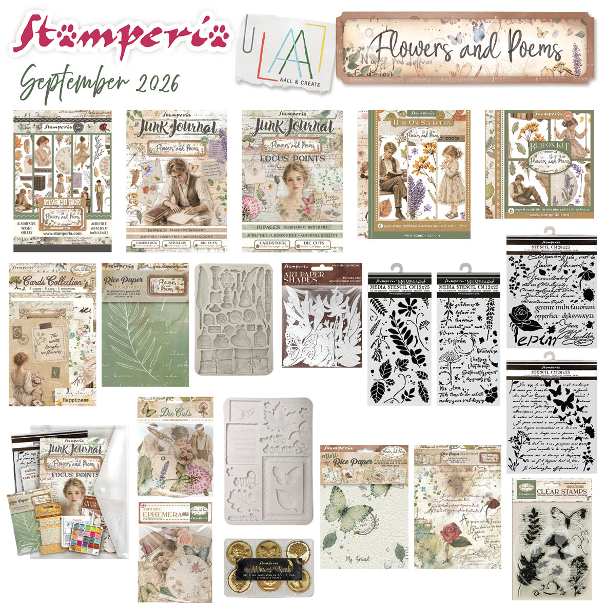 Stamperia Flowers and Poems Complete Bundle (Save £30)