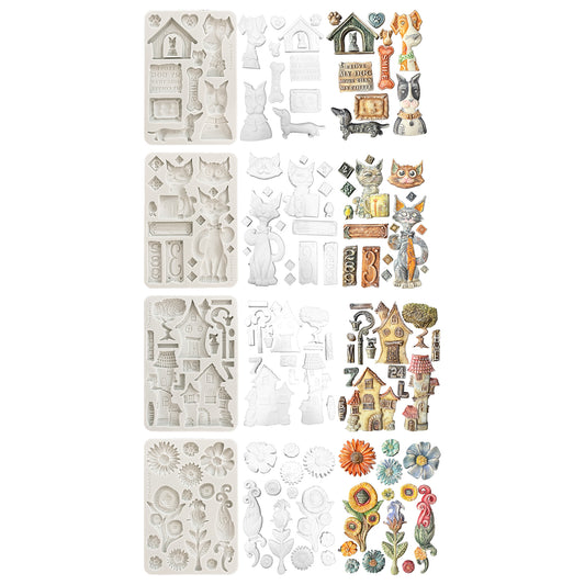 Stamperia Furry Friends A5 Silicon Mould Bundle