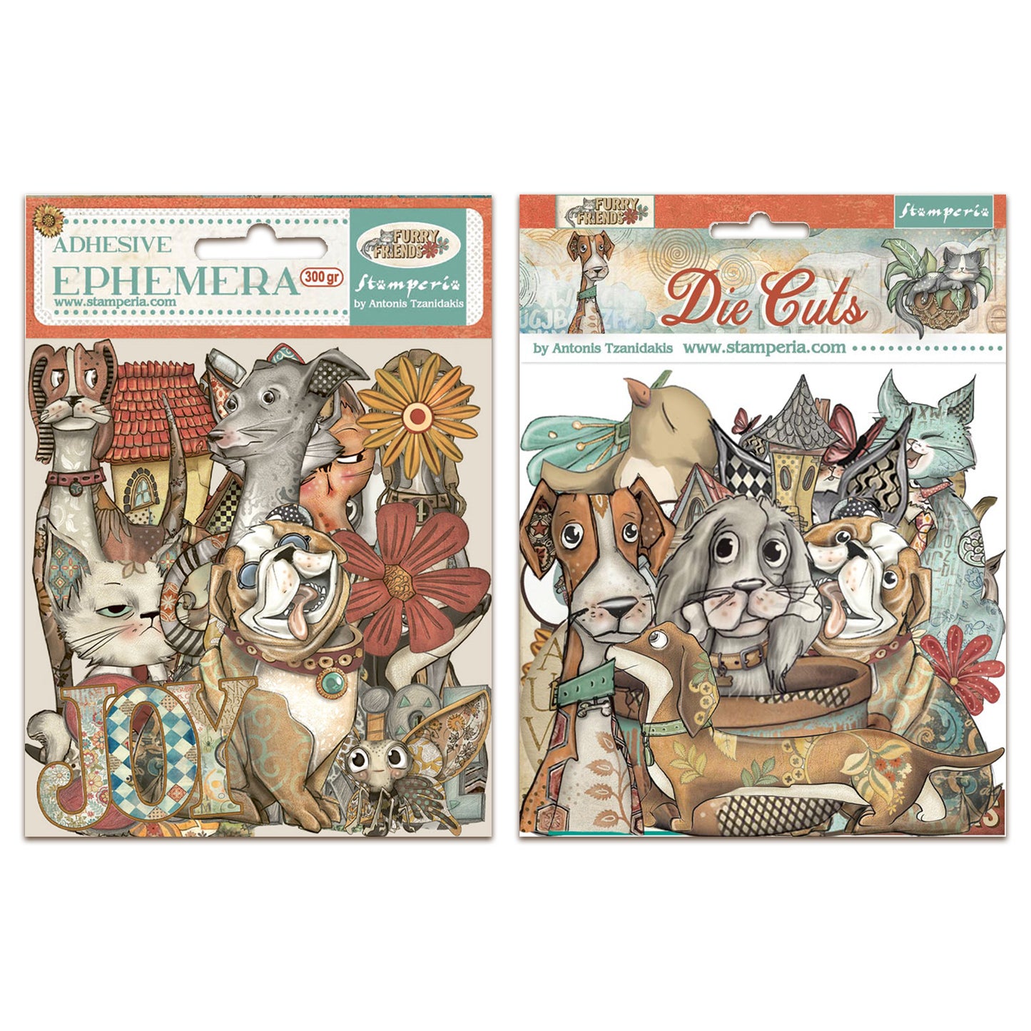 Stamperia Furry Friends Ephemera & Die Cuts Bundle