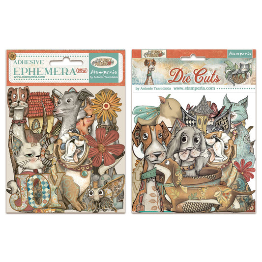 Stamperia Furry Friends Ephemera & Die Cuts Bundle