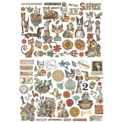 Stamperia Furry Friends Ephemera & Die Cuts Bundle