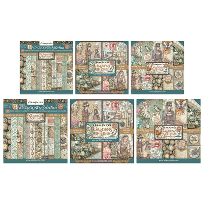 Stamperia Gardens of Time 12x12" & 8x8" Paper Bundle