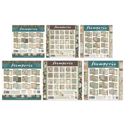 Stamperia Gardens of Time 12x12" & 8x8" Paper Bundle