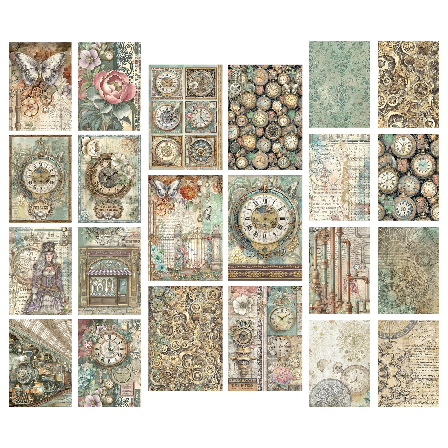 Stamperia Gardens of Time Rice Paper Bundle