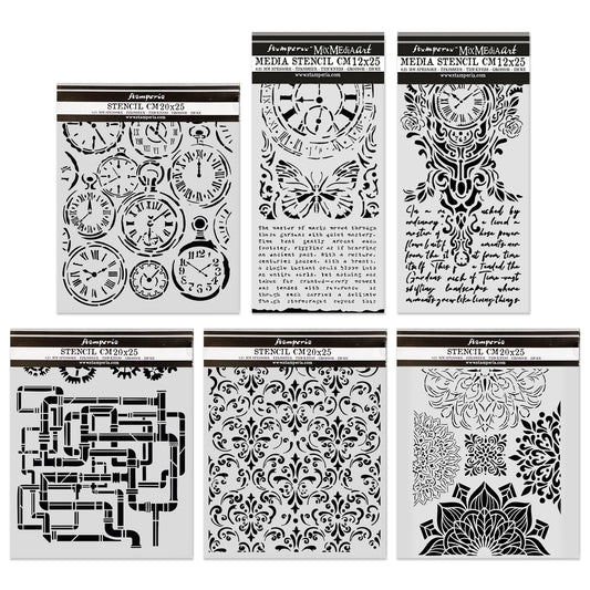 Stamperia Gardens of Time Thick Stencil Bundle