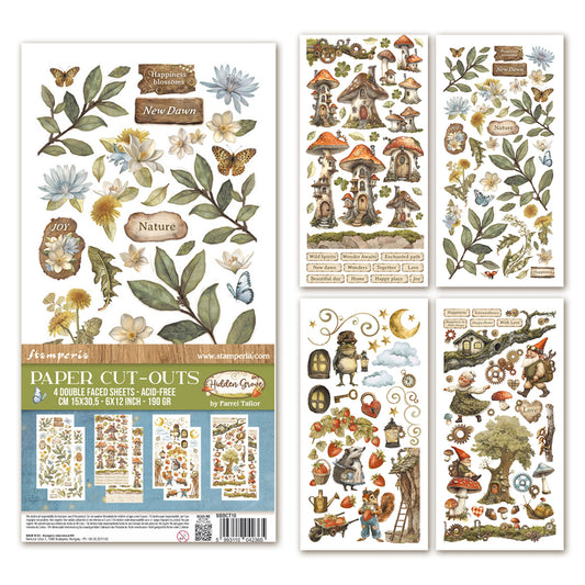 Stamperia Hidden Grove 6x12 Inch Paper Cut-outs (4pcs)