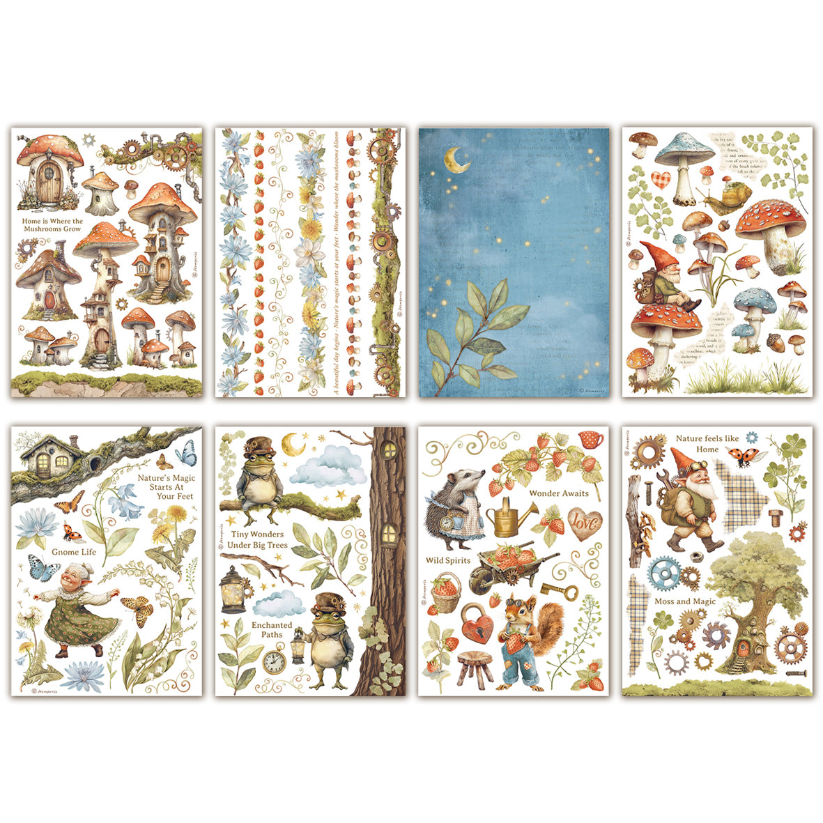 Stamperia Hidden Grove A5 Washi Pad (8pcs)