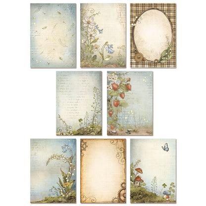 Stamperia Hidden Grove A6 Rice Paper Backgrounds (8pcs)