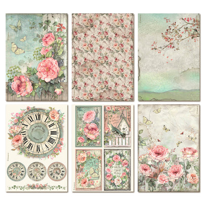 Stamperia House of Roses A4 Rice Paper Bundle (6pcs)